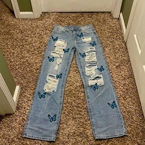 - Butterfly Print Jeans - Brand New, Never Worn -